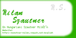 milan szautner business card